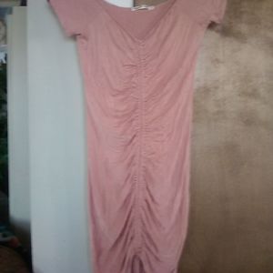 Salmon colored dress